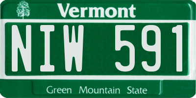 VT license plate NIW591