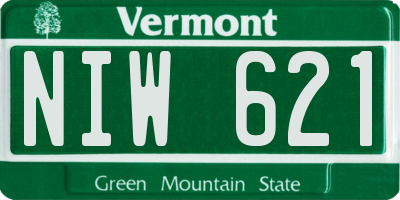 VT license plate NIW621