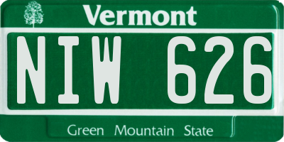 VT license plate NIW626
