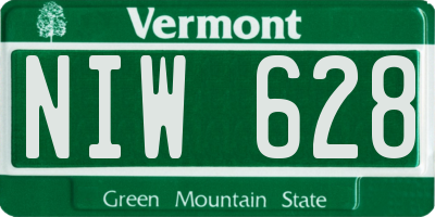 VT license plate NIW628
