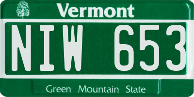 VT license plate NIW653