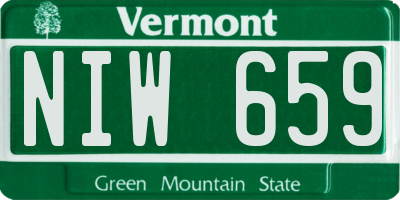 VT license plate NIW659