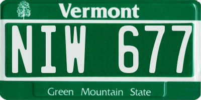 VT license plate NIW677