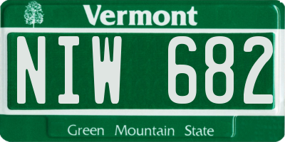 VT license plate NIW682