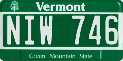 VT license plate NIW746