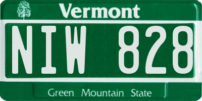 VT license plate NIW828