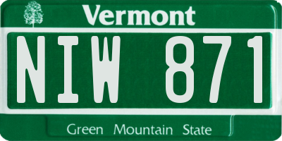 VT license plate NIW871