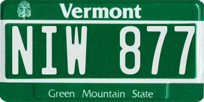 VT license plate NIW877