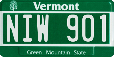 VT license plate NIW901