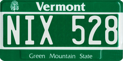 VT license plate NIX528
