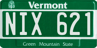 VT license plate NIX621