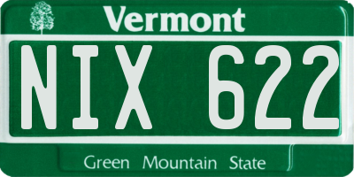 VT license plate NIX622