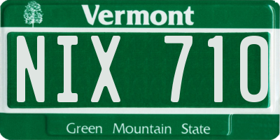 VT license plate NIX710
