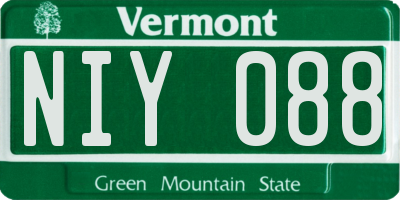 VT license plate NIY088