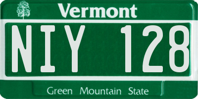 VT license plate NIY128
