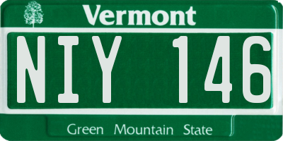 VT license plate NIY146