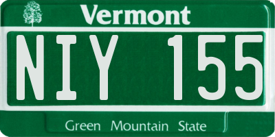 VT license plate NIY155