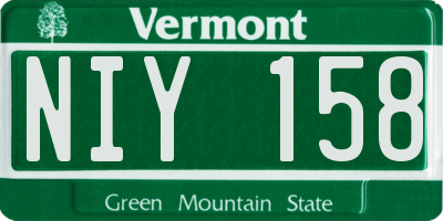 VT license plate NIY158