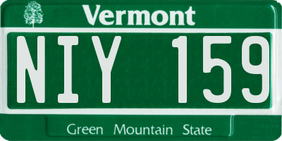 VT license plate NIY159