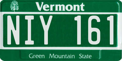 VT license plate NIY161