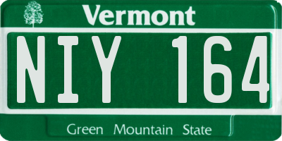 VT license plate NIY164
