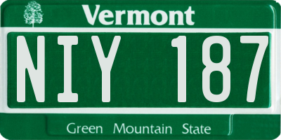 VT license plate NIY187