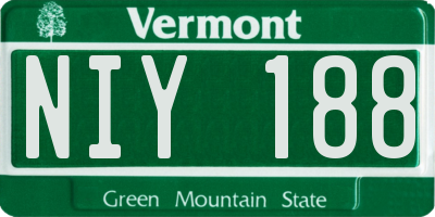 VT license plate NIY188