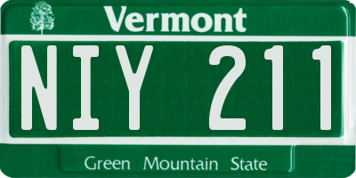 VT license plate NIY211