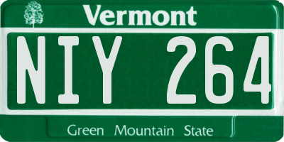 VT license plate NIY264