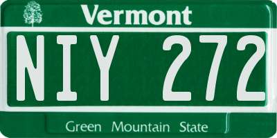 VT license plate NIY272
