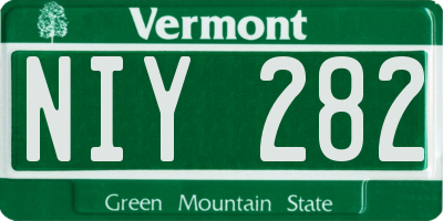 VT license plate NIY282
