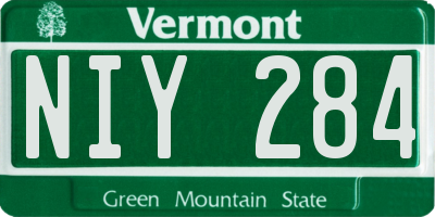 VT license plate NIY284