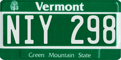 VT license plate NIY298