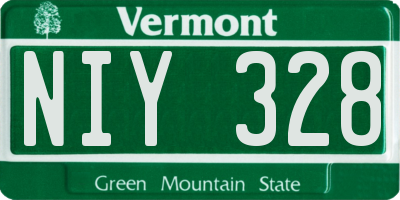 VT license plate NIY328
