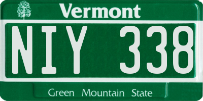 VT license plate NIY338