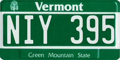 VT license plate NIY395
