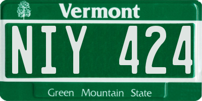 VT license plate NIY424