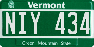 VT license plate NIY434