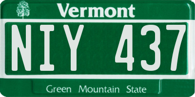 VT license plate NIY437