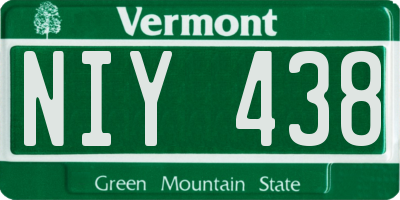 VT license plate NIY438