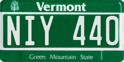 VT license plate NIY440