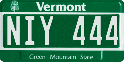VT license plate NIY444