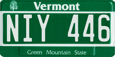 VT license plate NIY446