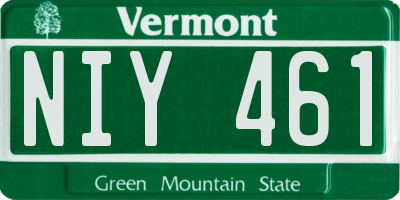 VT license plate NIY461