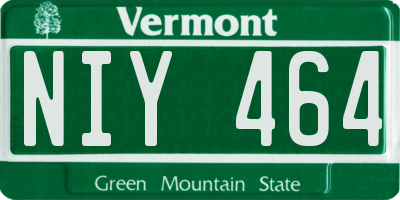 VT license plate NIY464