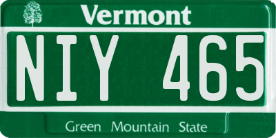 VT license plate NIY465
