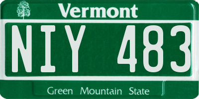 VT license plate NIY483