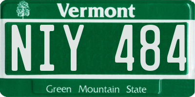 VT license plate NIY484