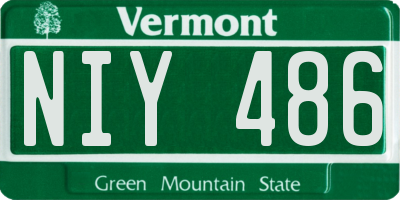 VT license plate NIY486
