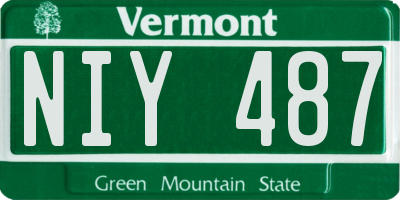 VT license plate NIY487